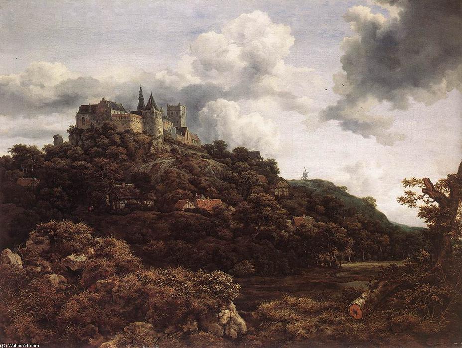 WikiOO.org - Encyclopedia of Fine Arts - Maalaus, taideteos Jacob Isaakszoon Van Ruisdael (Ruysdael) - Bentheim Castle