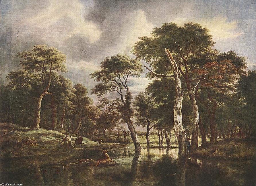 WikiOO.org – 美術百科全書 - 繪畫，作品 Jacob Isaakszoon Van Ruisdael (Ruysdael) - 狩猎