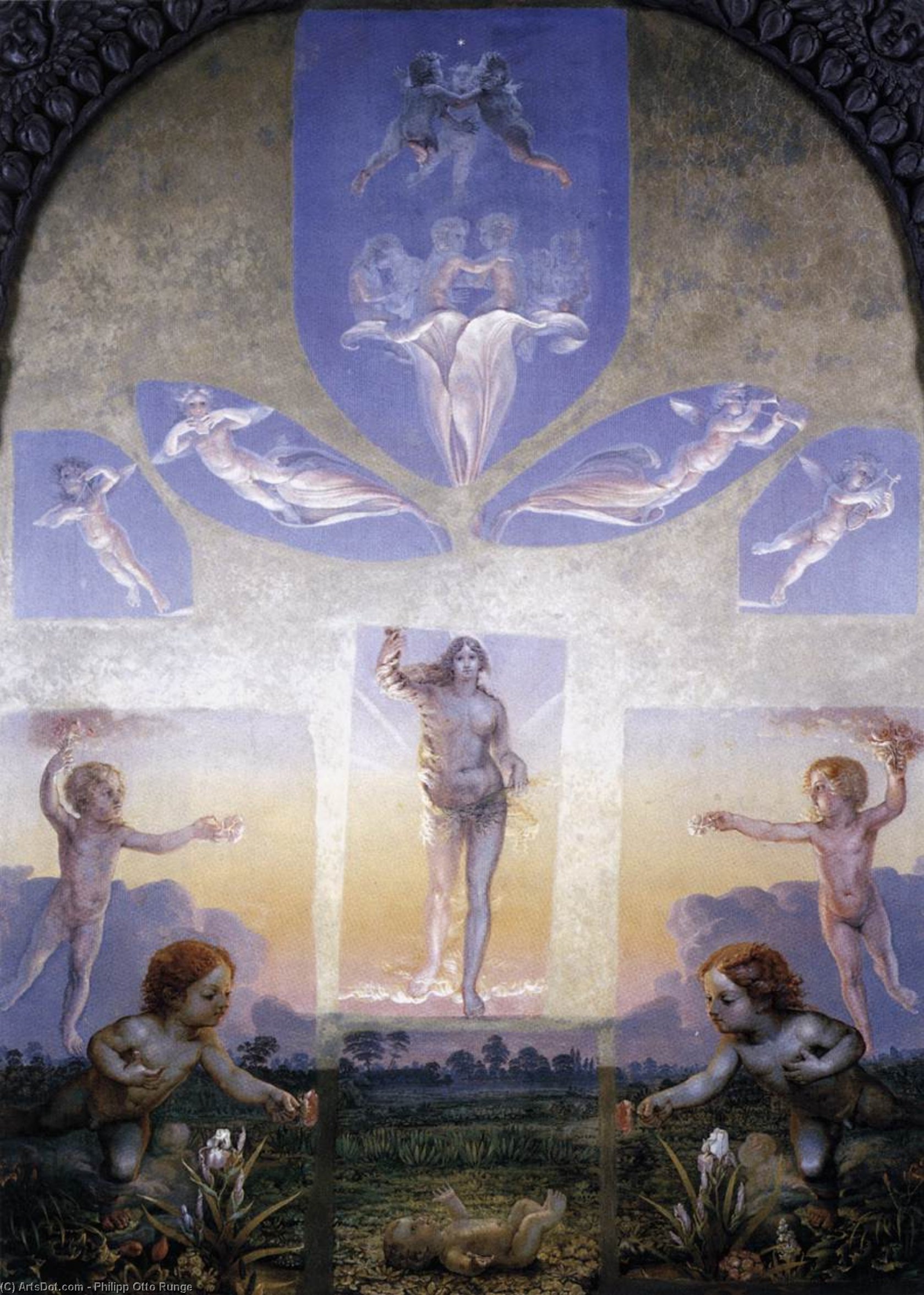 WikiOO.org - אנציקלופדיה לאמנויות יפות - ציור, יצירות אמנות Philipp Otto Runge - The Great Morning