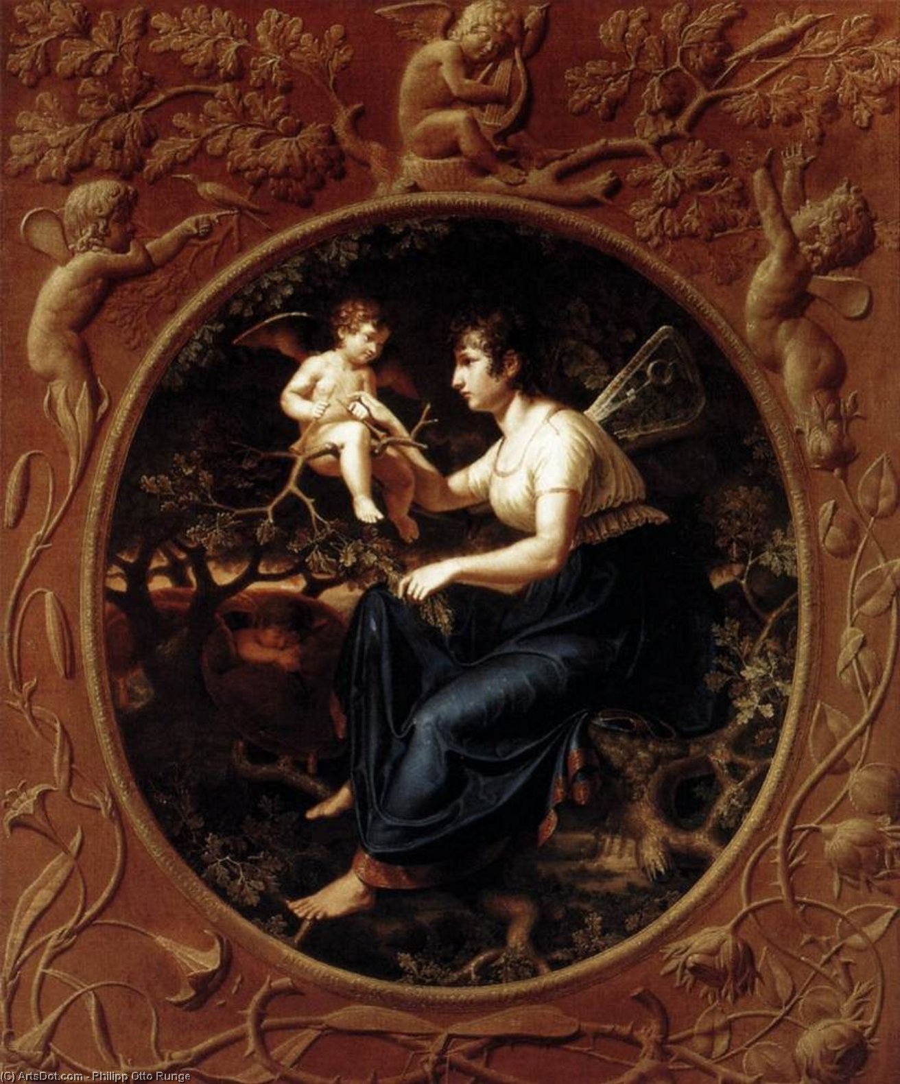 WikiOO.org - Enciclopédia das Belas Artes - Pintura, Arte por Philipp Otto Runge - The Lesson of the Nightingale