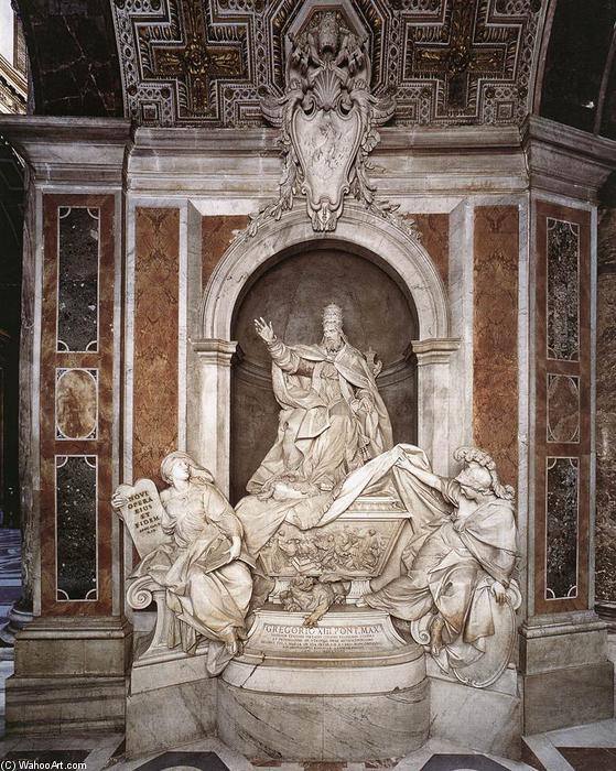 Wikioo.org - The Encyclopedia of Fine Arts - Painting, Artwork by Camillo Rusconi - Tomb of Gregory XIII