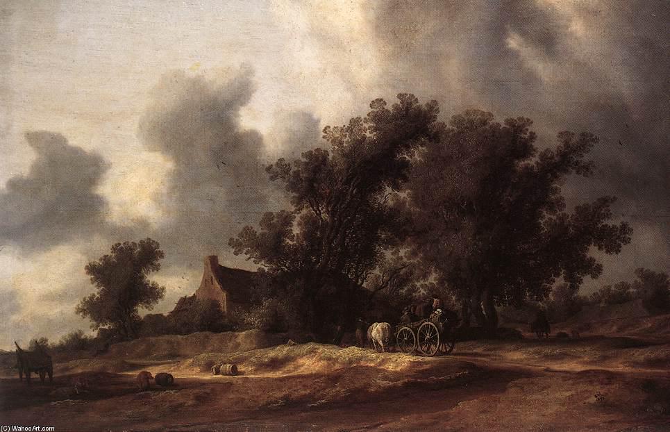 Wikioo.org - Bách khoa toàn thư về mỹ thuật - Vẽ tranh, Tác phẩm nghệ thuật Salomon Van Ruysdael - After the Rain