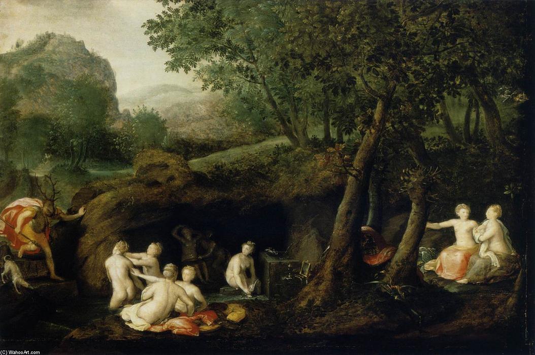 Wikioo.org - The Encyclopedia of Fine Arts - Painting, Artwork by Bernaert De Ryckere - Diana Turns Actaeon into a Stag