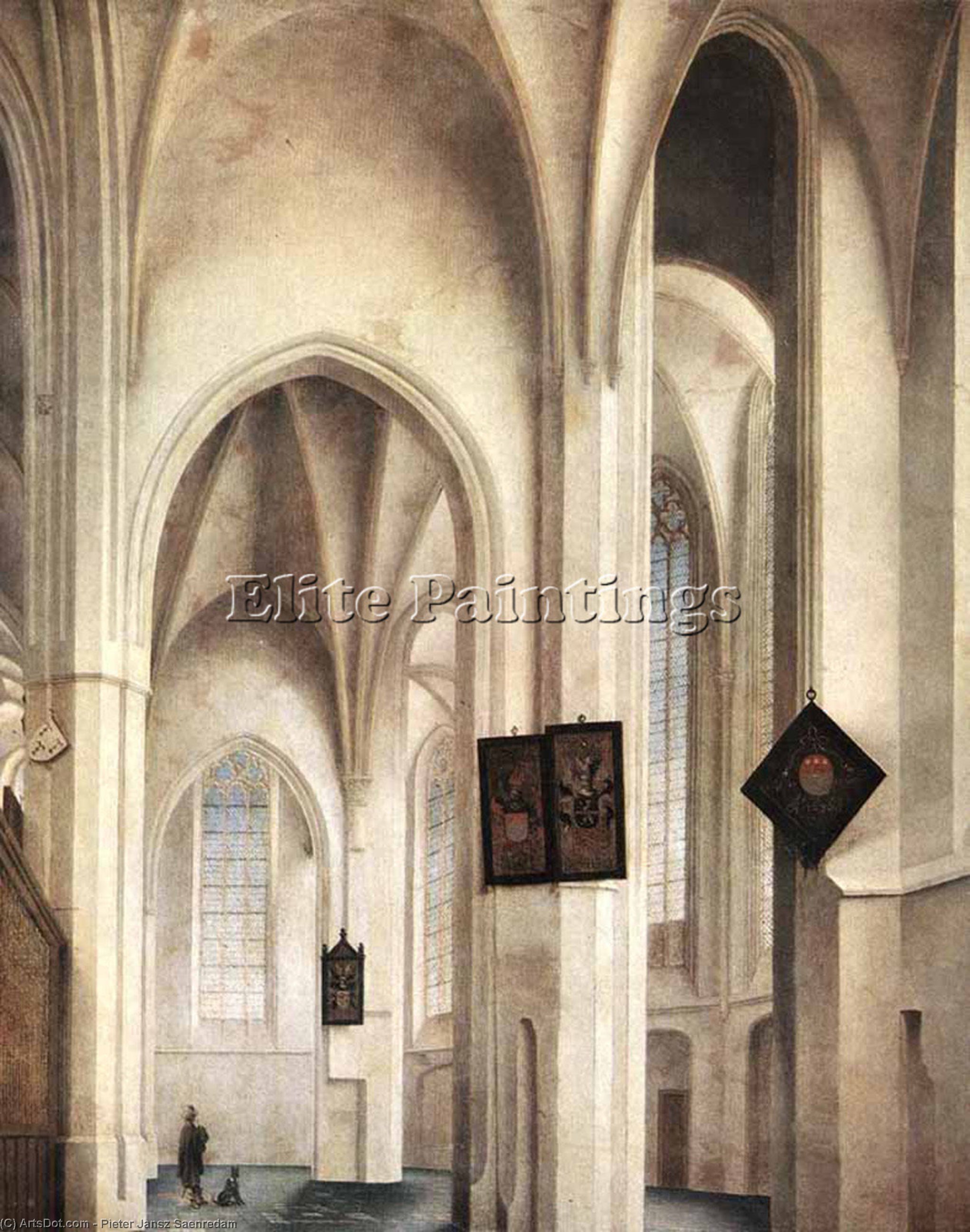 Wikioo.org - The Encyclopedia of Fine Arts - Painting, Artwork by Pieter Jansz Saenredam - Interior of the St Jacob Church in Utrecht