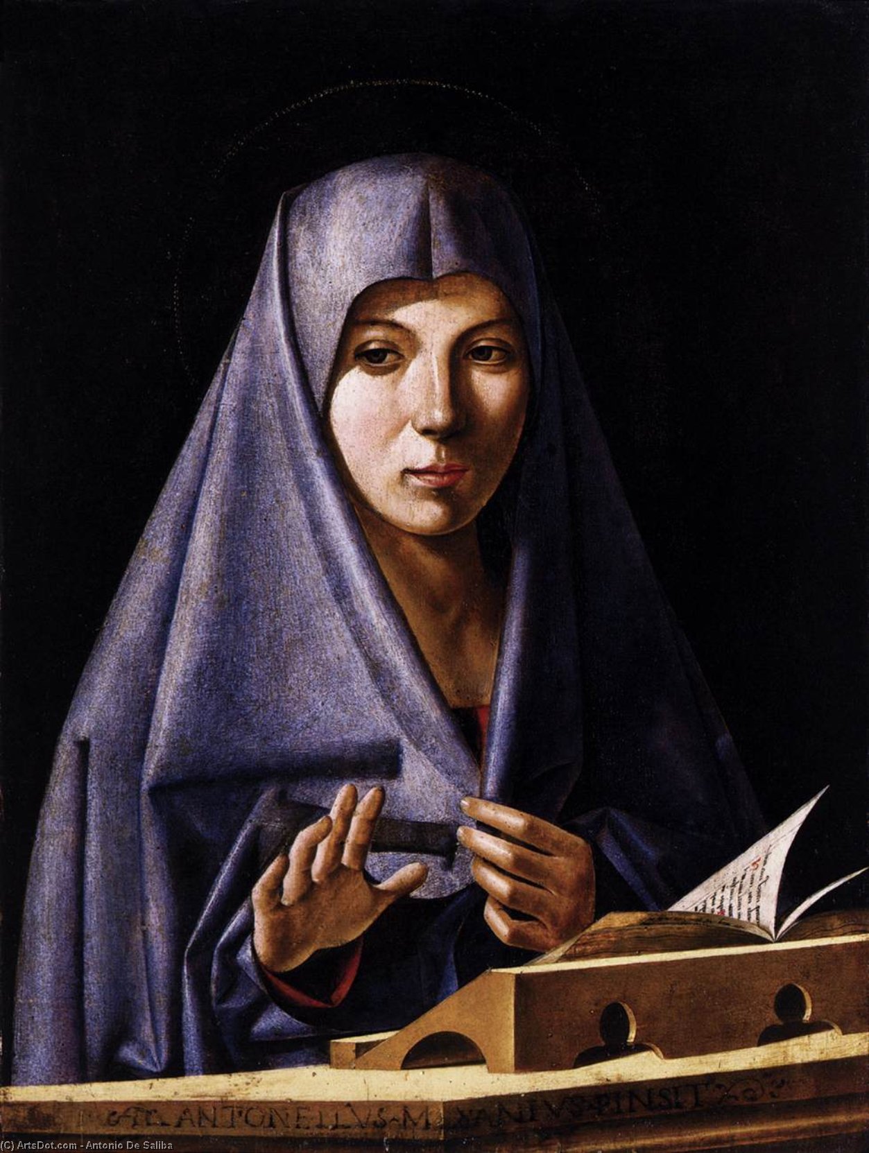 WikiOO.org - Encyclopedia of Fine Arts - Maalaus, taideteos Antonio De Saliba - Virgin Annunciate