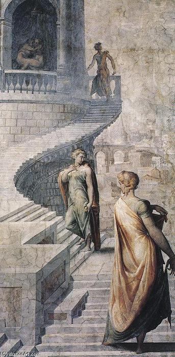 Wikioo.org - The Encyclopedia of Fine Arts - Painting, Artwork by Cecchino Del Salviati - Bathsheba Goes to King David