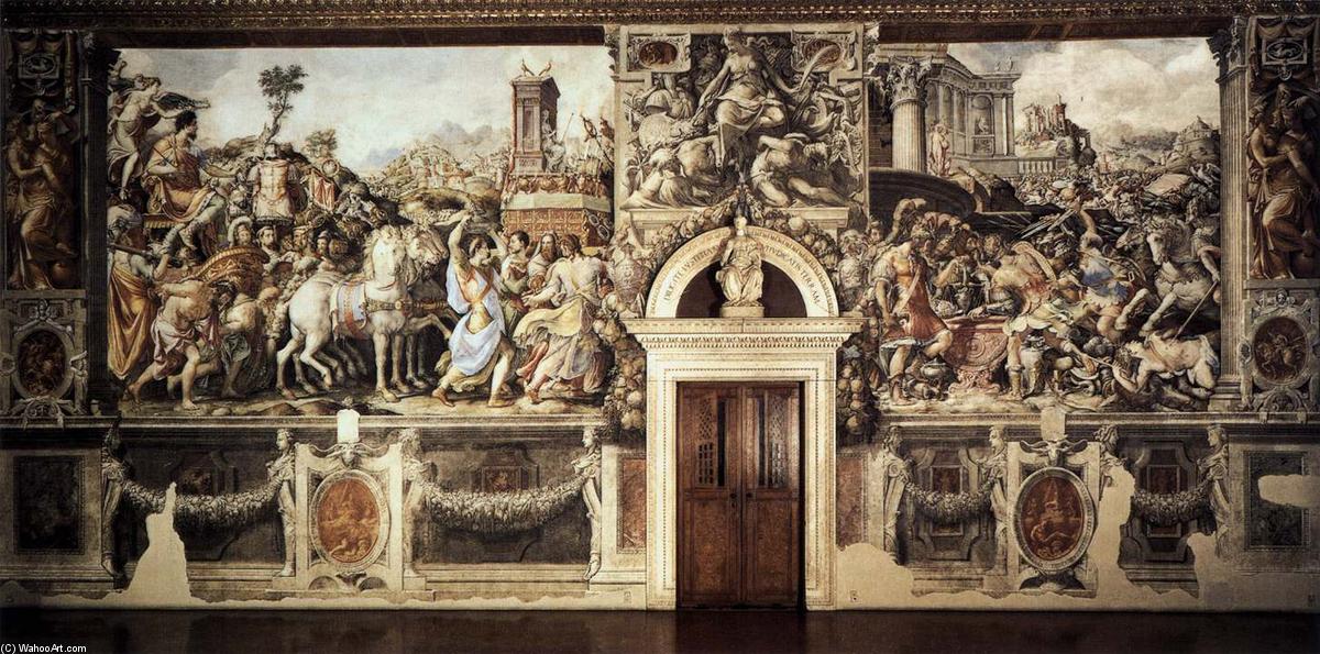 Wikioo.org - The Encyclopedia of Fine Arts - Painting, Artwork by Cecchino Del Salviati - Scenes from the Life of Furius Camillus