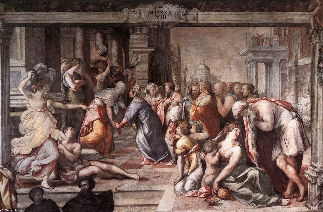 Wikioo.org – L'Encyclopédie des Beaux Arts - Peinture, Oeuvre de Cecchino Del Salviati - la Visitation