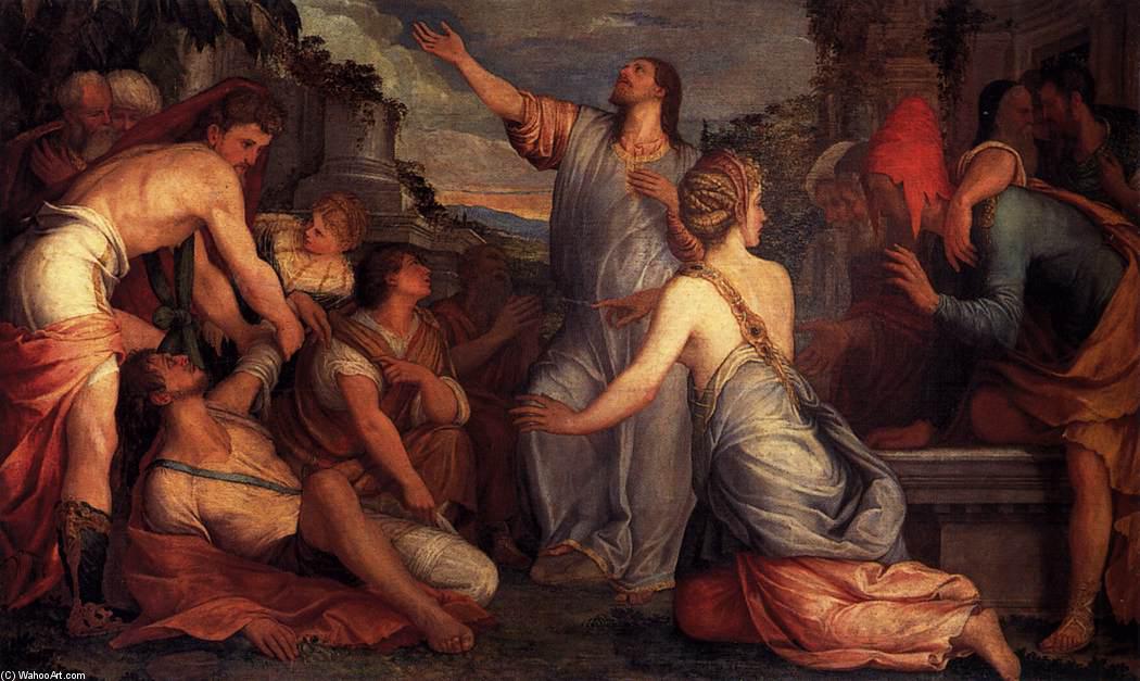 WikiOO.org - دایره المعارف هنرهای زیبا - نقاشی، آثار هنری Giuseppe Salviati - The Raising of Lazarus