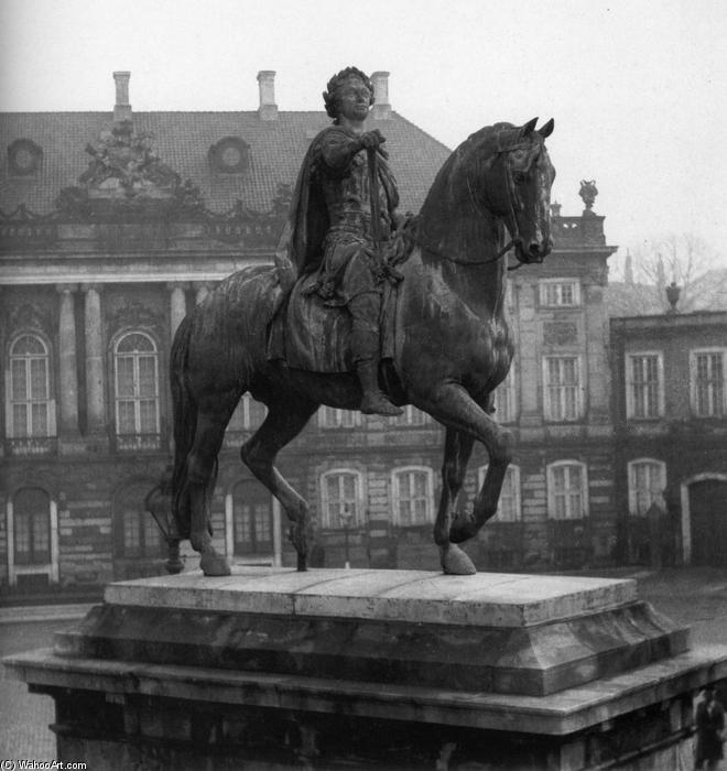 WikiOO.org - Encyclopedia of Fine Arts - Lukisan, Artwork Jacques François Joseph Saly - Equestrian Statue of Frederick V of Denmark