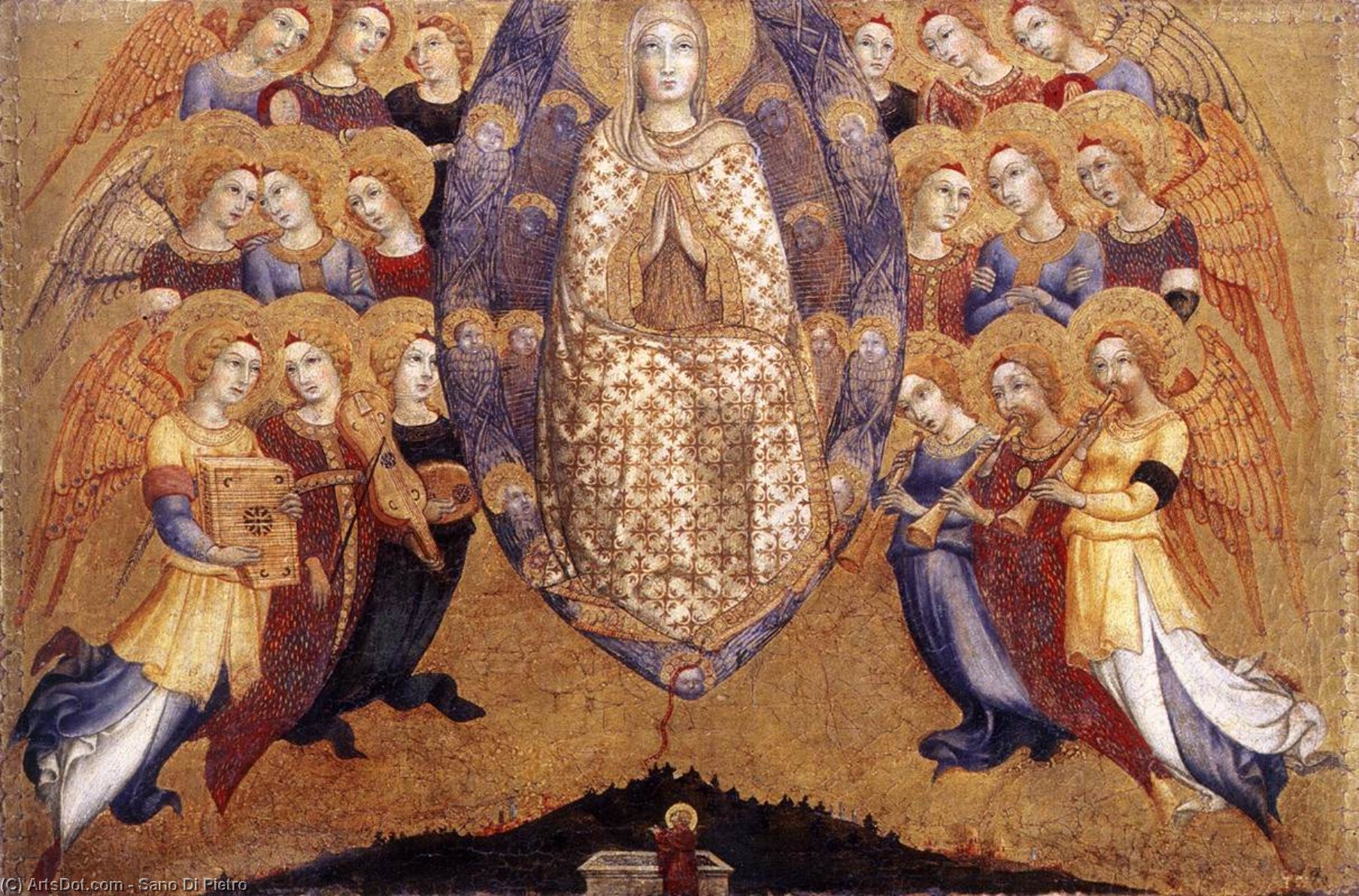 Wikioo.org - The Encyclopedia of Fine Arts - Painting, Artwork by Sano Di Pietro - Assumption of the Virgin