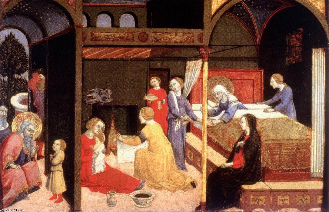 Wikioo.org - The Encyclopedia of Fine Arts - Painting, Artwork by Sano Di Pietro - Birth of the Virgin