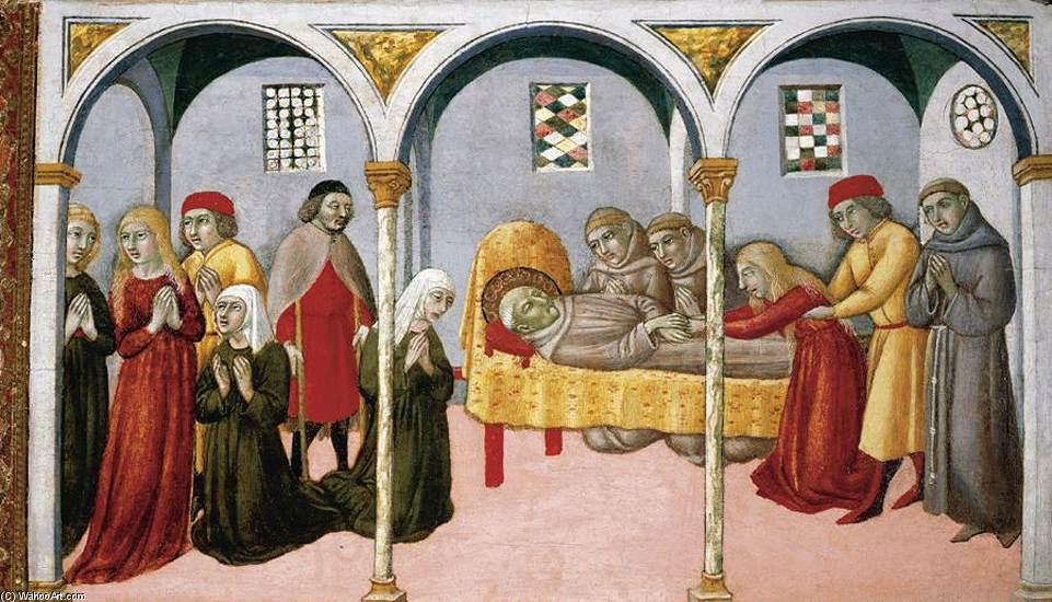 Wikioo.org - The Encyclopedia of Fine Arts - Painting, Artwork by Sano Di Pietro - Donna Perna Being Cured on Approaching St Bernardino's Body