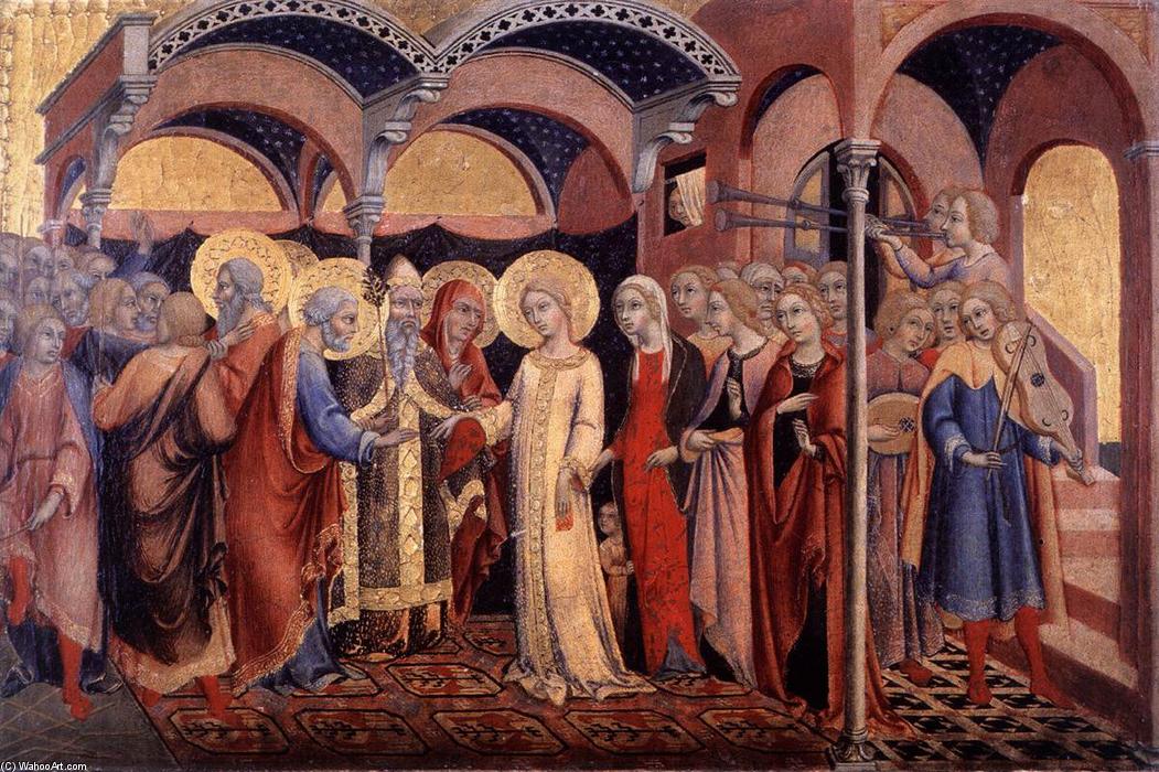 Wikioo.org - The Encyclopedia of Fine Arts - Painting, Artwork by Sano Di Pietro - Marriage of the Virgin