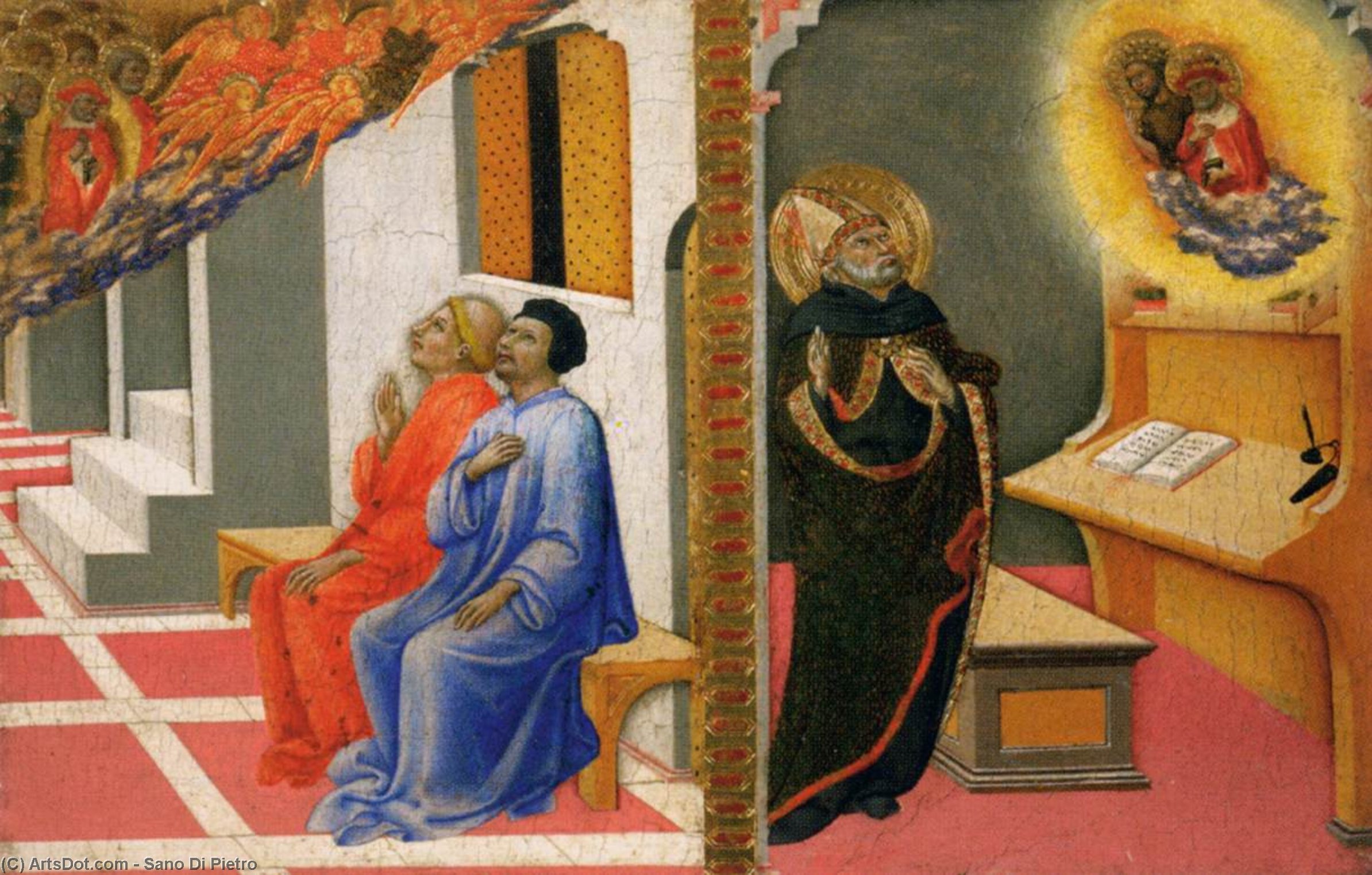 WikiOO.org - Enciclopédia das Belas Artes - Pintura, Arte por Sano Di Pietro - Scenes from the Life of St Jerome (10)