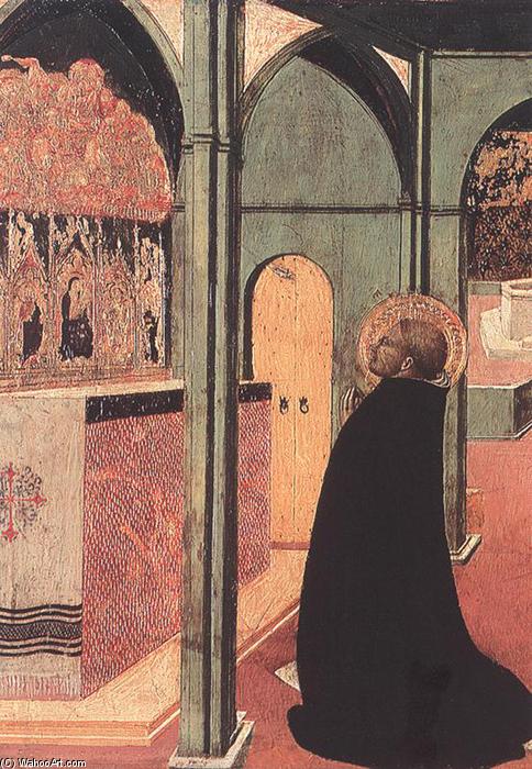 Wikioo.org - The Encyclopedia of Fine Arts - Painting, Artwork by Sassetta (Stefano Di Giovanni) - St Thomas Inspired by the Dove of the Holy Ghost (detail)