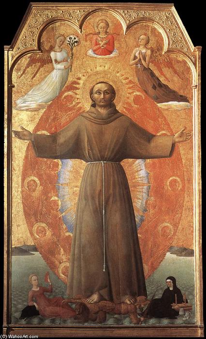 Wikioo.org - The Encyclopedia of Fine Arts - Painting, Artwork by Sassetta (Stefano Di Giovanni) - The Ecstasy of St Francis