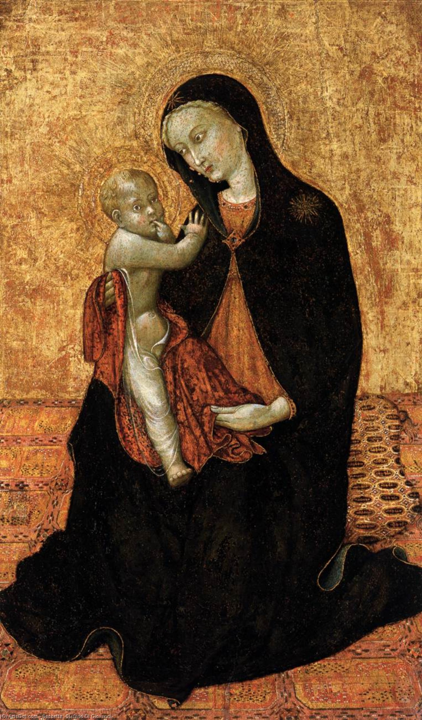 Wikioo.org - The Encyclopedia of Fine Arts - Painting, Artwork by Sassetta (Stefano Di Giovanni) - Virgin of Humility