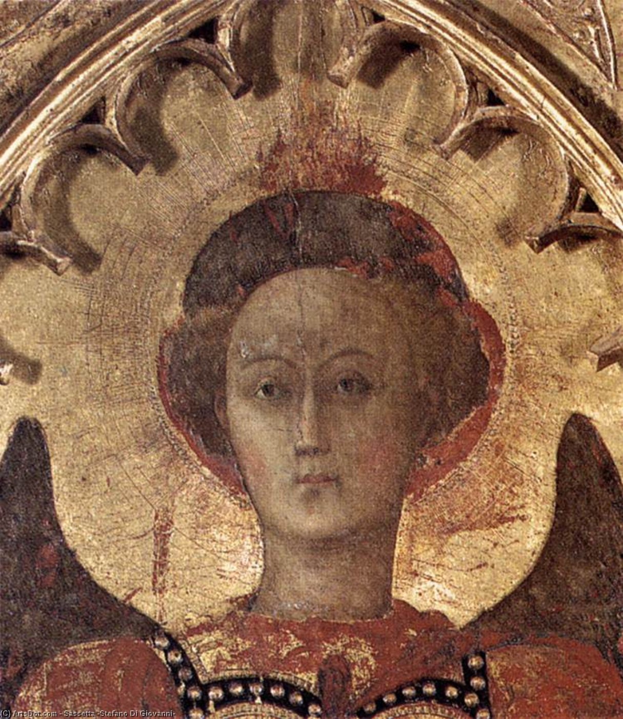 Wikioo.org - The Encyclopedia of Fine Arts - Painting, Artwork by Sassetta (Stefano Di Giovanni) - Virgin with Child and Four Saints (detail)