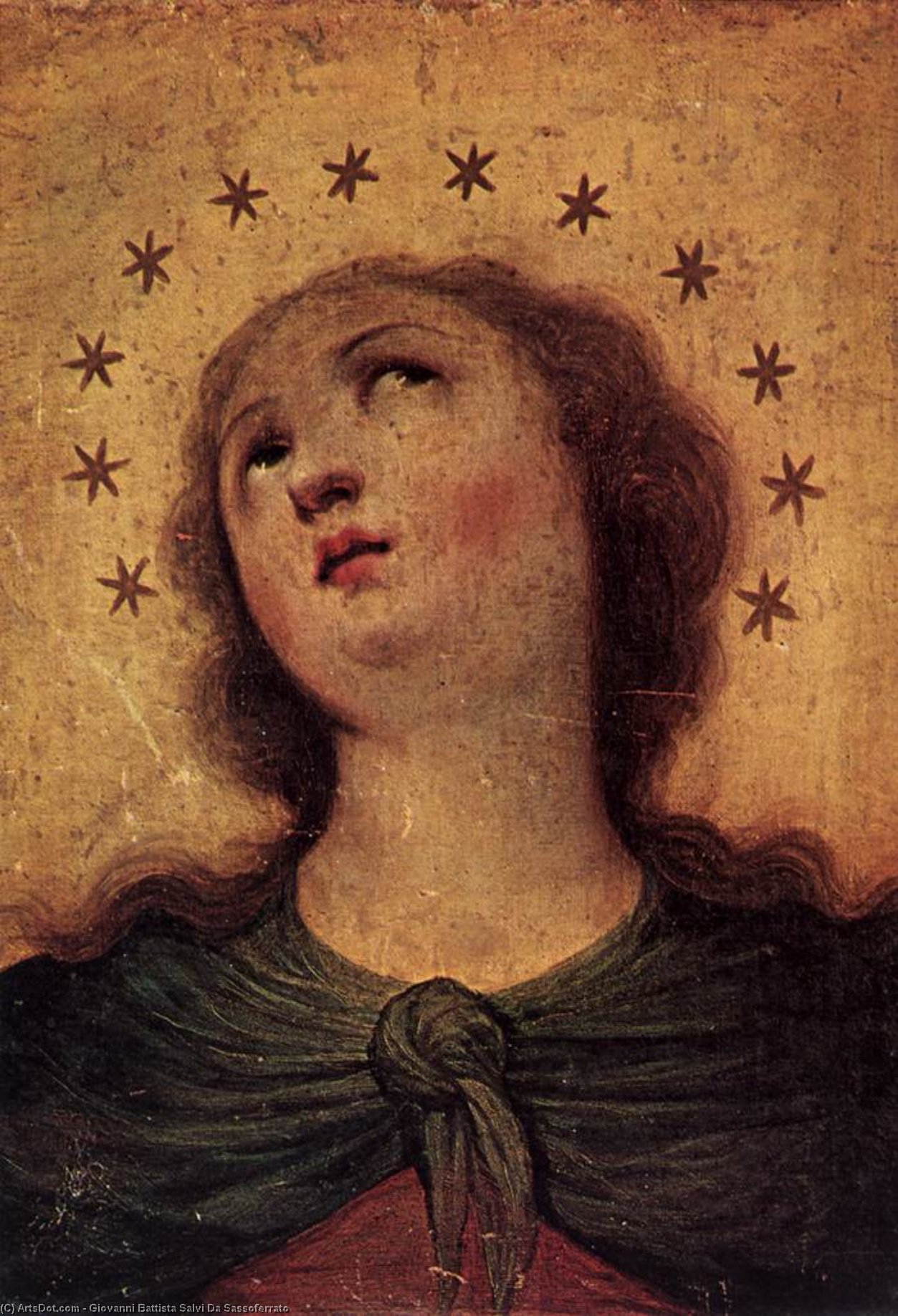 Wikioo.org - The Encyclopedia of Fine Arts - Painting, Artwork by Giovanni Battista Salvi Da Sassoferrato - Madonna at Prayer