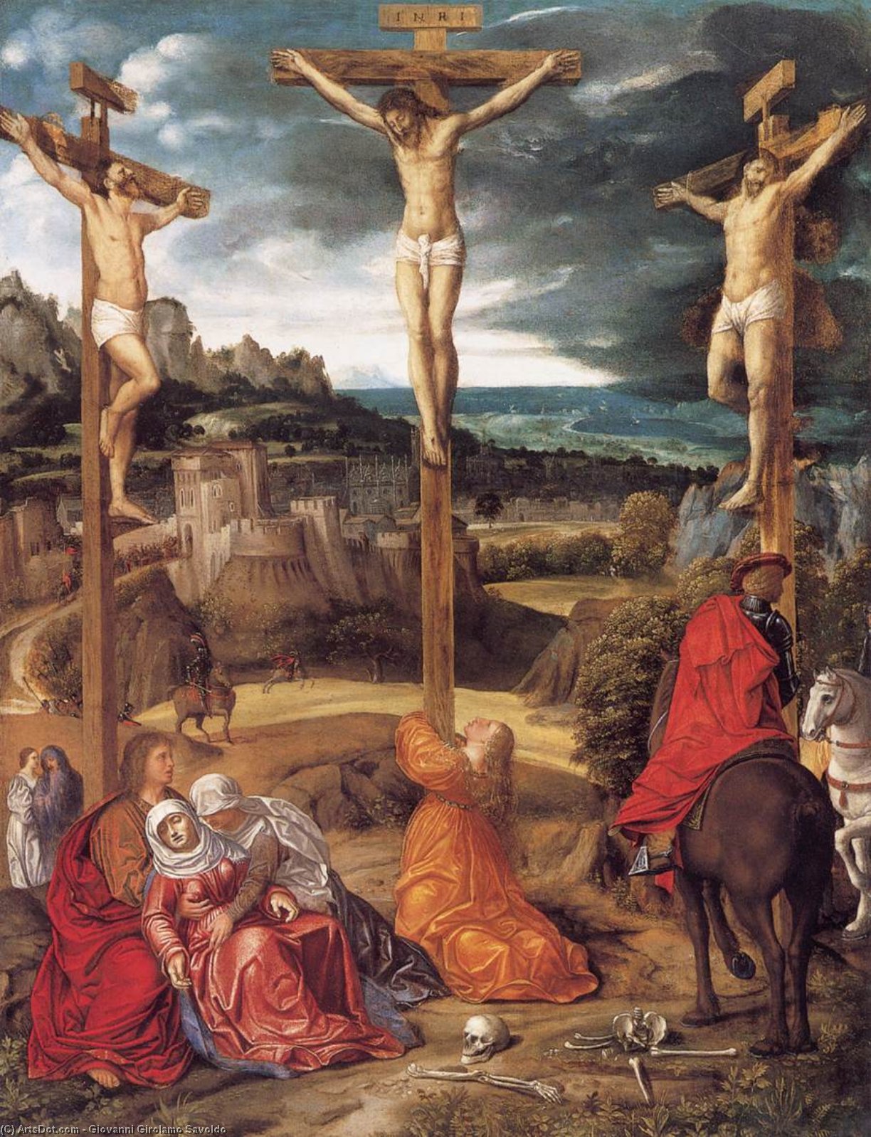 WikiOO.org - Enciklopedija dailės - Tapyba, meno kuriniai Giovanni Girolamo Savoldo - Crucifixion