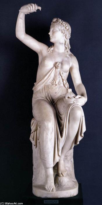 WikiOO.org - Encyclopedia of Fine Arts - Schilderen, Artwork Ridolfo Schadow - Girl with Doves (Innocence)