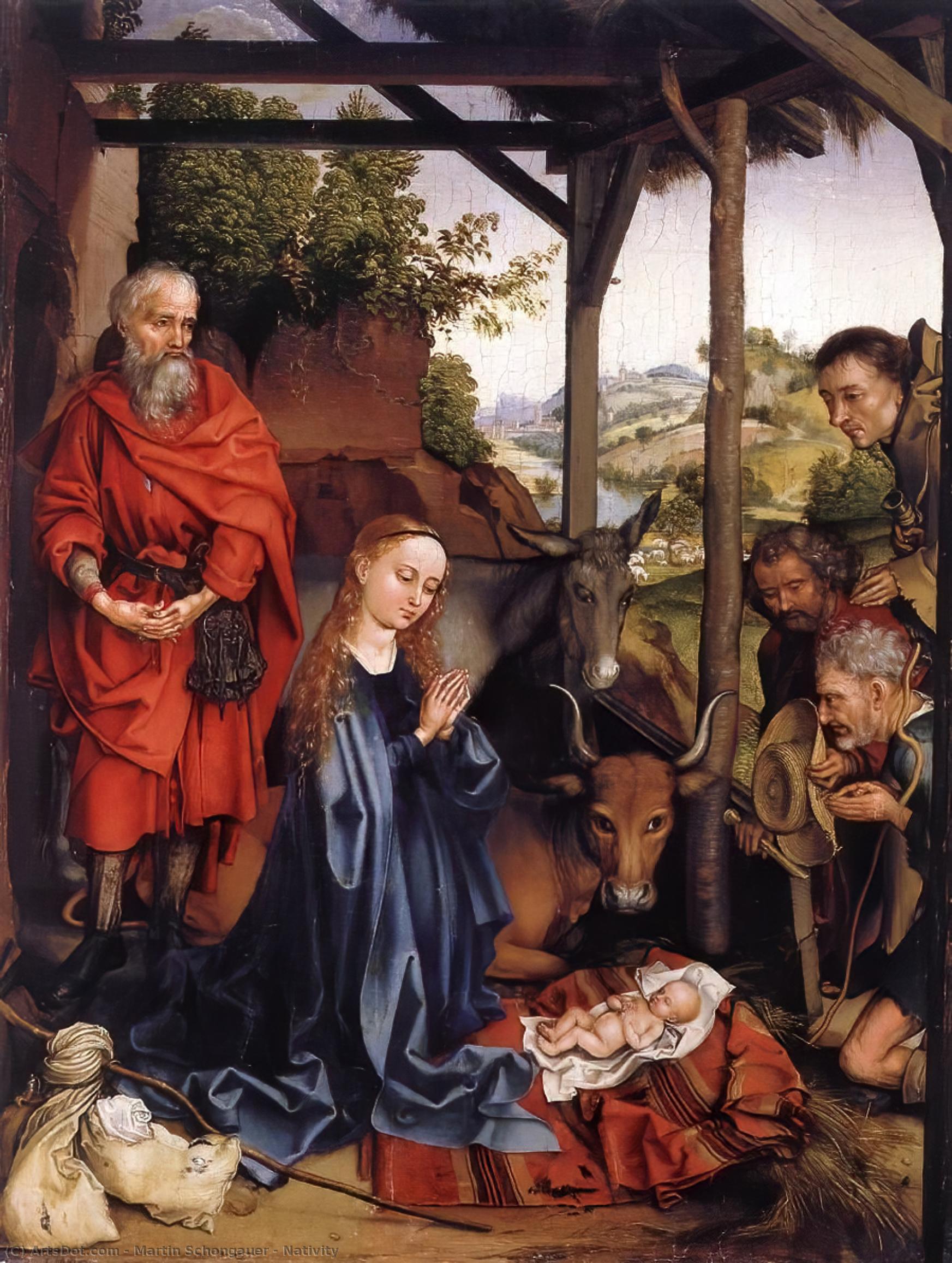 WikiOO.org - Enciclopédia das Belas Artes - Pintura, Arte por Martin Schongauer - Nativity