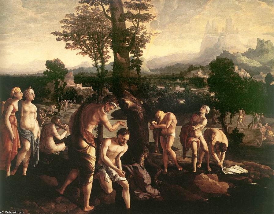 Wikioo.org - The Encyclopedia of Fine Arts - Painting, Artwork by Jan Van Scorel - The Baptism of Christ