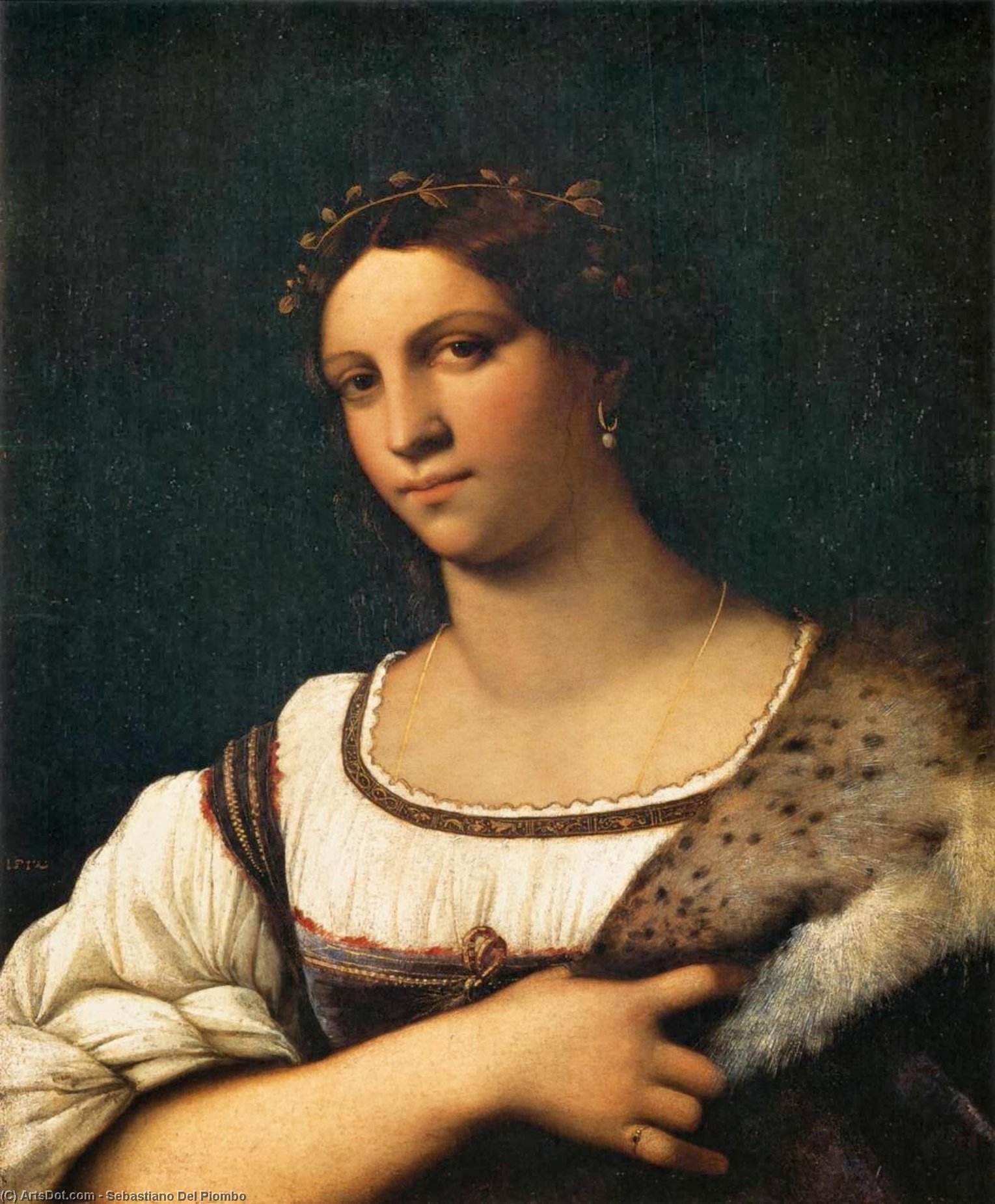 WikiOO.org - Enciklopedija dailės - Tapyba, meno kuriniai Sebastiano Del Piombo - Portrait of a Woman