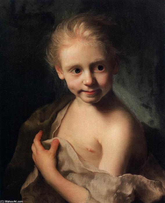Wikioo.org - The Encyclopedia of Fine Arts - Painting, Artwork by Christian Seybold - Portrait of a Small Girl