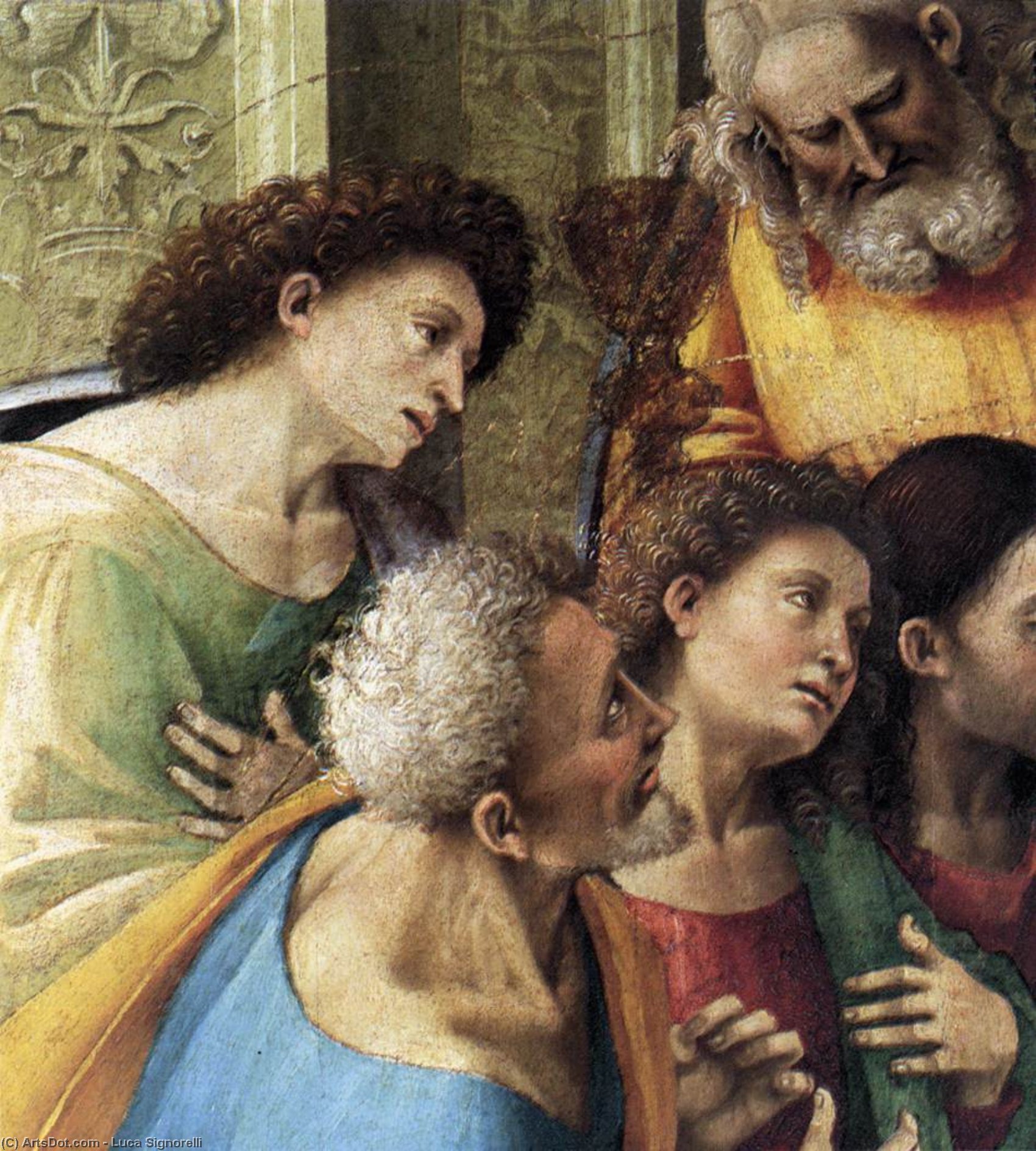 Wikioo.org – L'Enciclopedia delle Belle Arti - Pittura, Opere di Luca Signorelli - Comunione di  dopodomani  apostoli  particolare