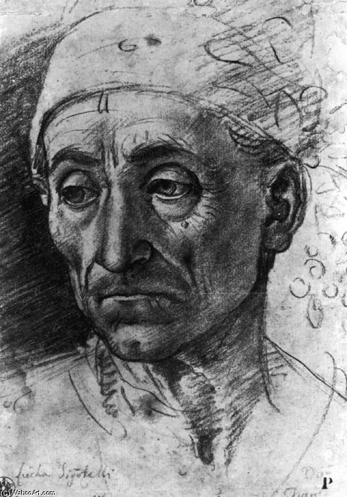 Wikioo.org - The Encyclopedia of Fine Arts - Painting, Artwork by Luca Signorelli - Head of a Poet Wearing a Cap