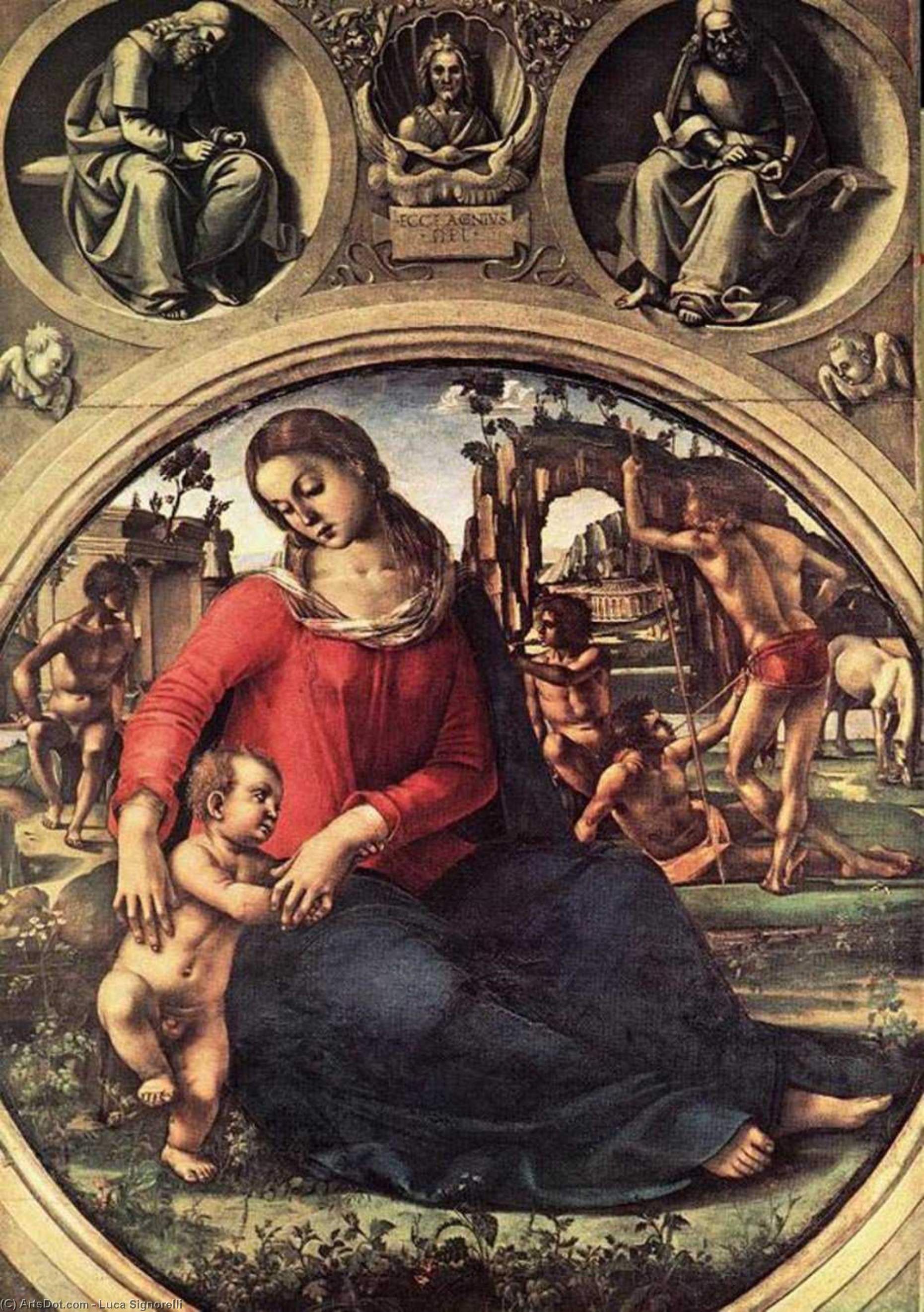 WikiOO.org - Encyclopedia of Fine Arts - Lukisan, Artwork Luca Signorelli - Madonna and Child