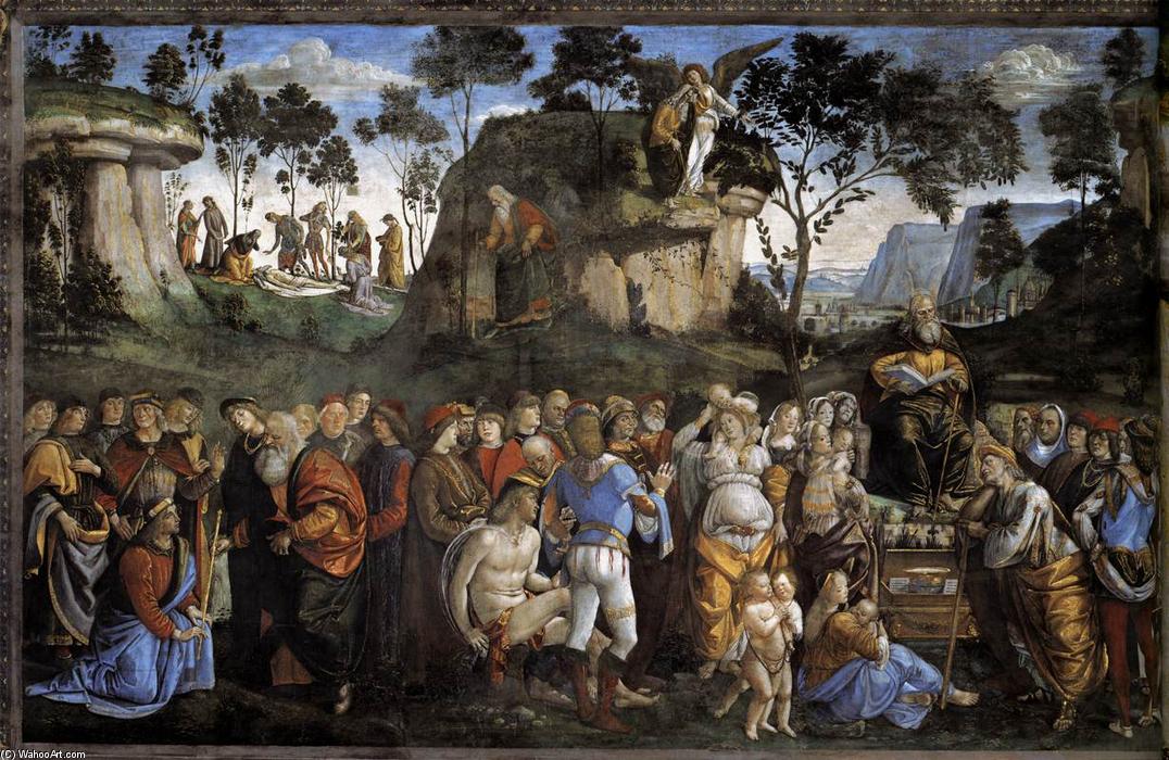 Wikioo.org - The Encyclopedia of Fine Arts - Painting, Artwork by Luca Signorelli - Moses's Testament and Death