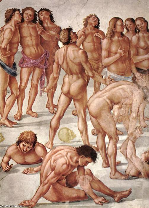 Wikioo.org - Die Enzyklopädie bildender Kunst - Malerei, Kunstwerk von Luca Signorelli - wiederauferstehung von dem fleisch Ausschnitt 10