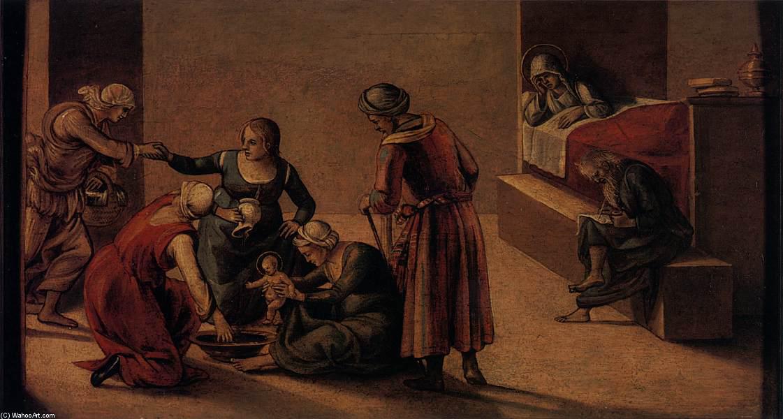 WikiOO.org - Encyclopedia of Fine Arts - Lukisan, Artwork Luca Signorelli - The Birth of the Virgin