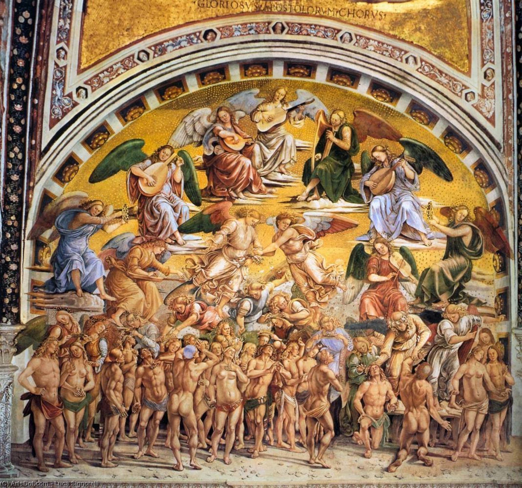 Wikioo.org - The Encyclopedia of Fine Arts - Painting, Artwork by Luca Signorelli - The Elect