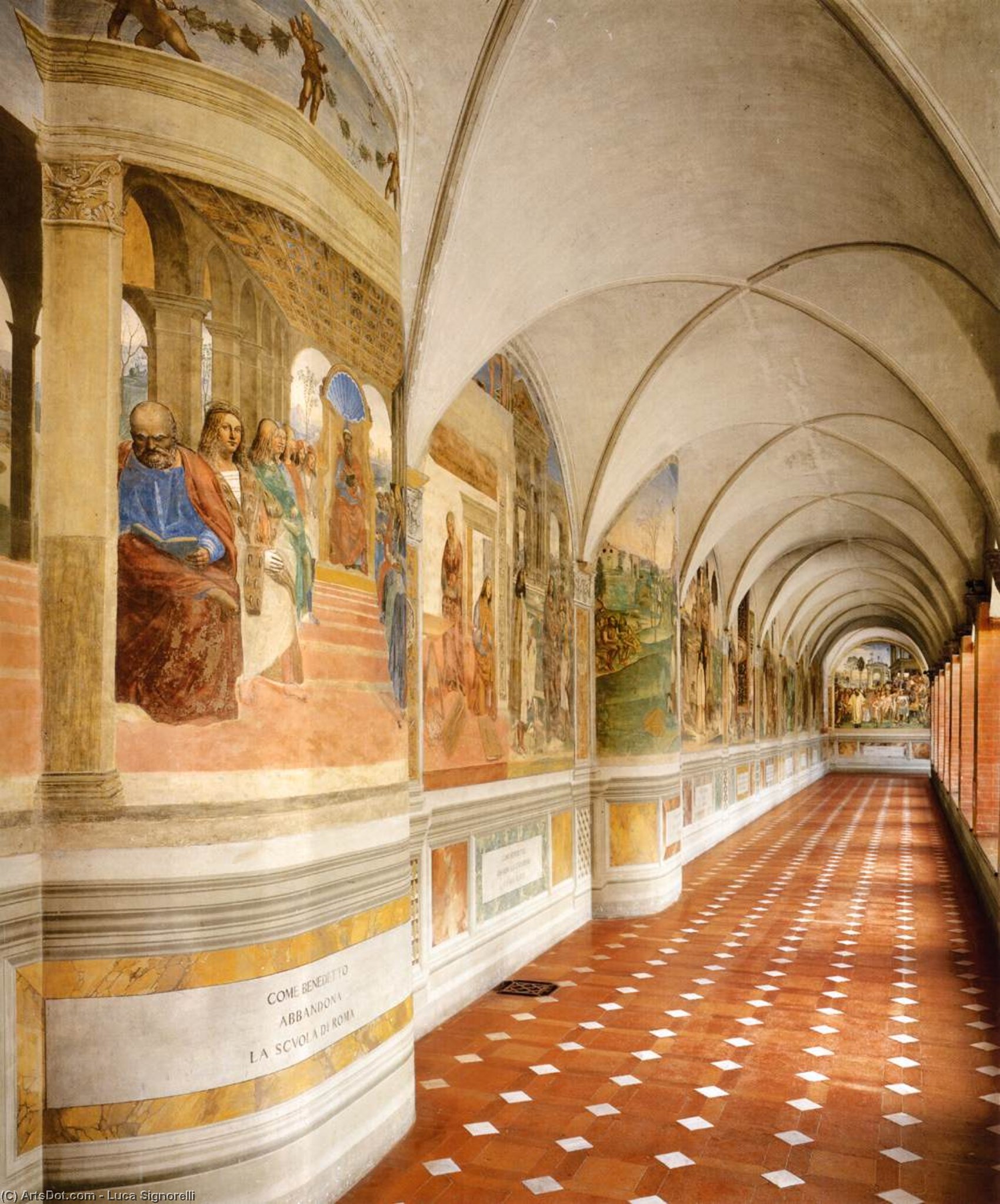 WikiOO.org - Encyclopedia of Fine Arts - Lukisan, Artwork Luca Signorelli - The Great Cloister