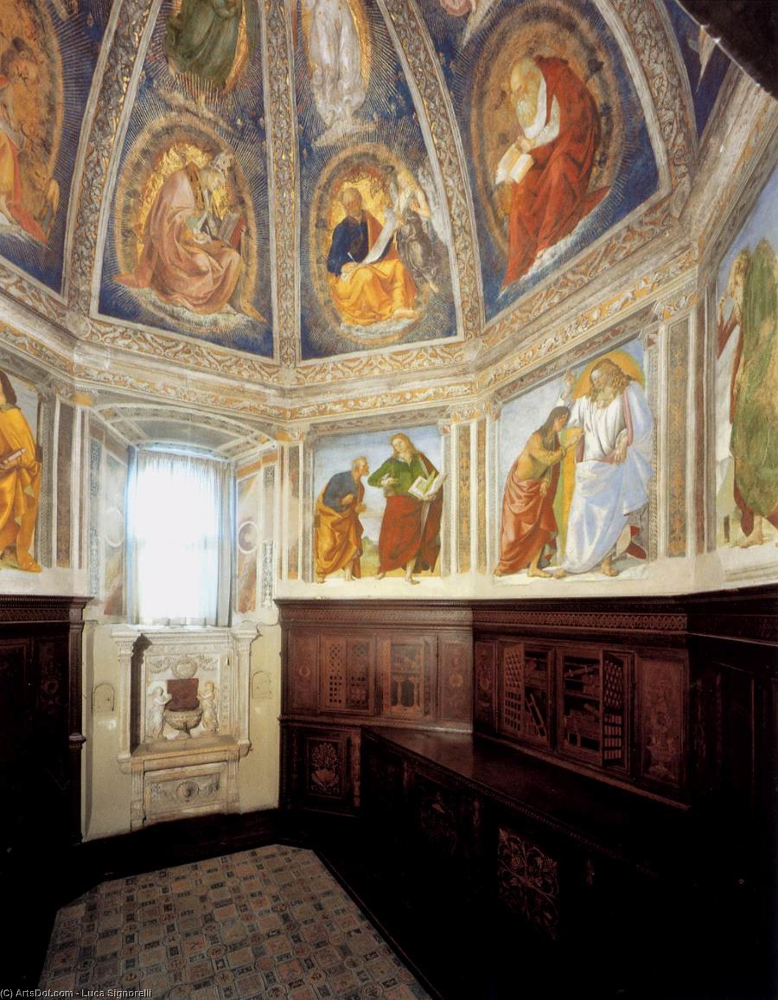 Wikioo.org - The Encyclopedia of Fine Arts - Painting, Artwork by Luca Signorelli - View of the Sacristy of St John