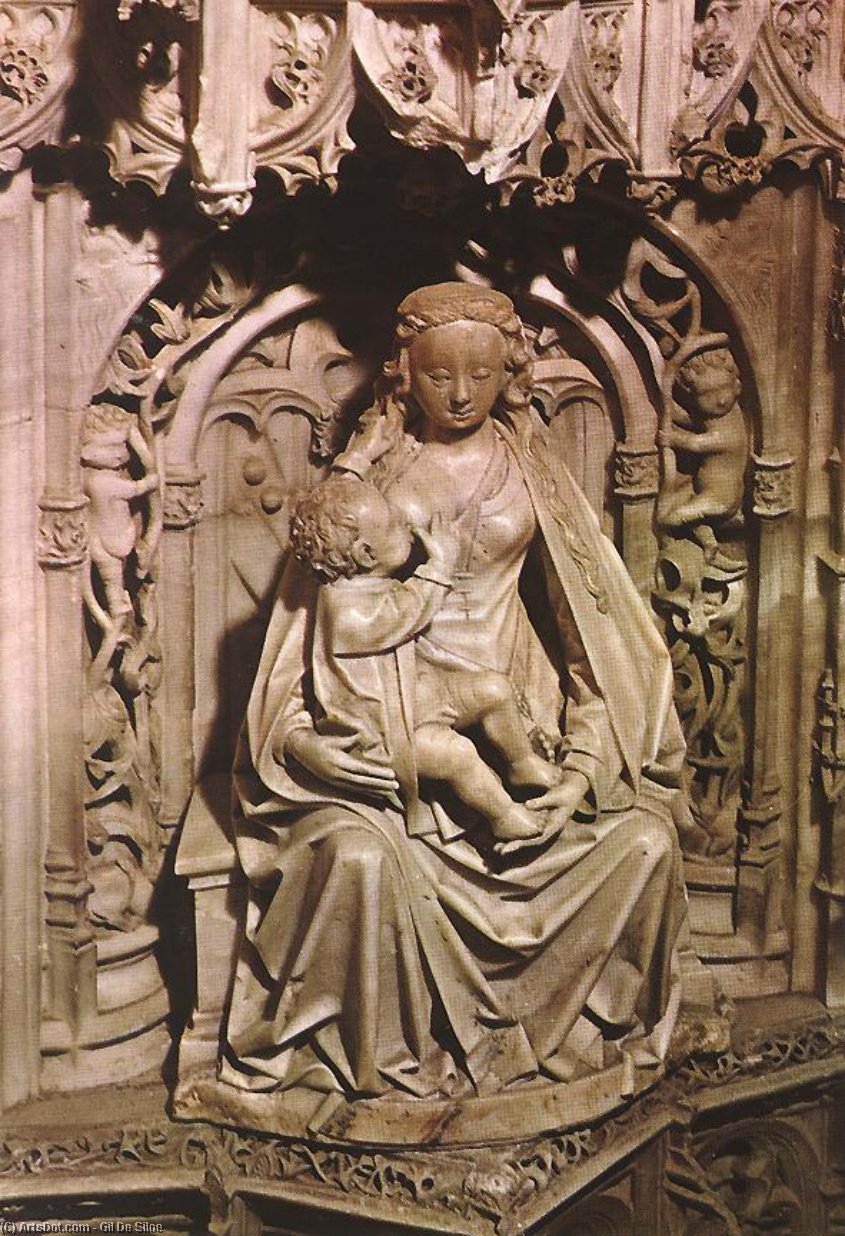 WikiOO.org - Encyclopedia of Fine Arts - Målning, konstverk Gil De Siloe - Tomb of Juan II of Castile and Isabel of Portugal (detail)