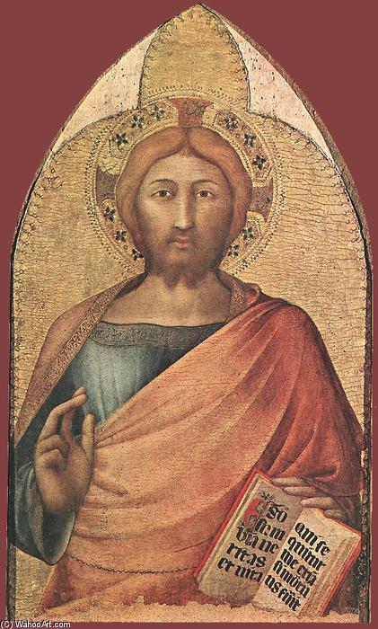 Wikioo.org - The Encyclopedia of Fine Arts - Painting, Artwork by Simone Martini - Blessing Christ