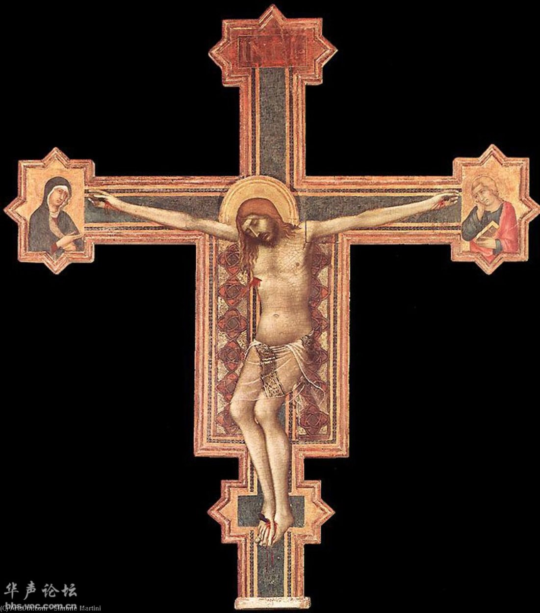 Wikoo.org - موسوعة الفنون الجميلة - اللوحة، العمل الفني Simone Martini - Crucifix