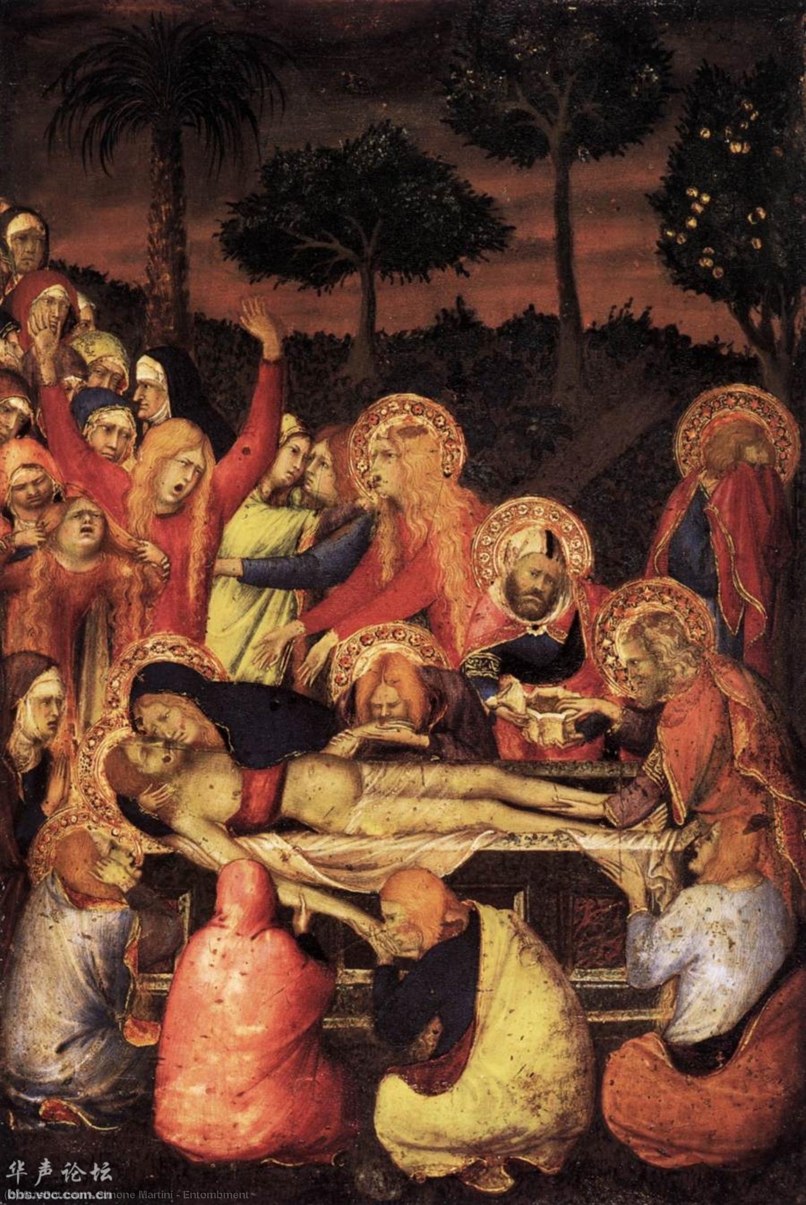 Wikioo.org - The Encyclopedia of Fine Arts - Painting, Artwork by Simone Martini - Entombment