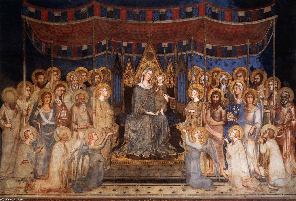 Wikioo.org – L'Enciclopedia delle Belle Arti - Pittura, Opere di Simone Martini - Maestà madonna con angeli  e le  santi