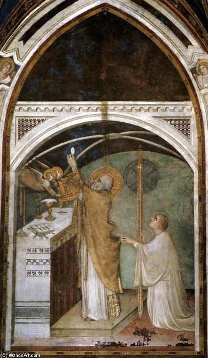 Wikioo.org - The Encyclopedia of Fine Arts - Painting, Artwork by Simone Martini - Miraculous Mass (scene 7)