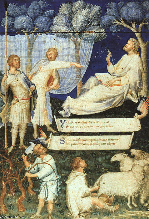 Wikoo.org - موسوعة الفنون الجميلة - اللوحة، العمل الفني Simone Martini - Petrarch's Virgil, title page