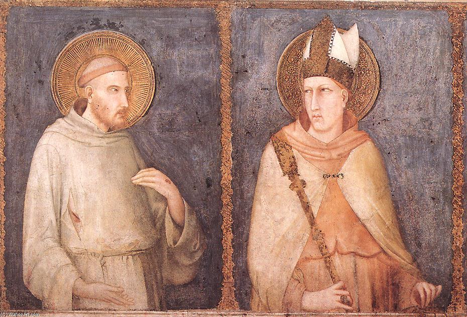 Wikioo.org - The Encyclopedia of Fine Arts - Painting, Artwork by Simone Martini - St Francis and St Louis of Toulouse