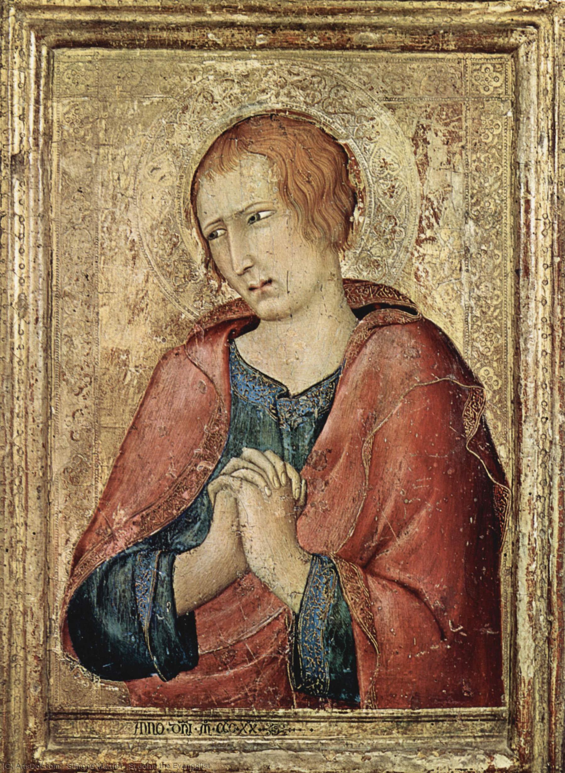 Wikioo.org – L'Enciclopedia delle Belle Arti - Pittura, Opere di Simone Martini - San Giovanni Evangelista