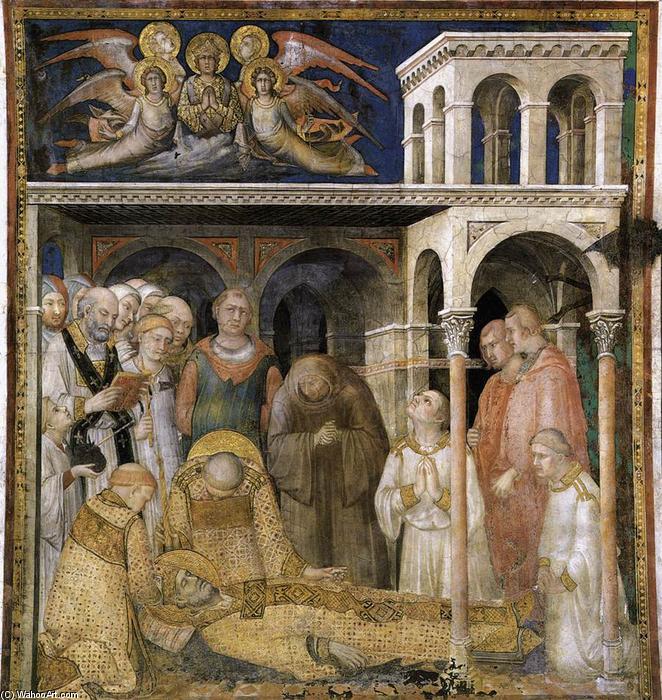 Wikioo.org - The Encyclopedia of Fine Arts - Painting, Artwork by Simone Martini - The Death of St Martin (scene 9)