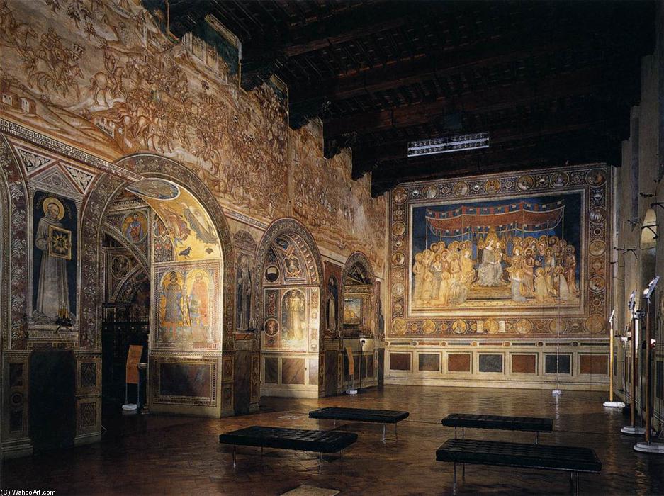 Wikioo.org - The Encyclopedia of Fine Arts - Painting, Artwork by Simone Martini - View of the Sala del Mappamondo